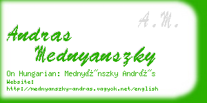 andras mednyanszky business card